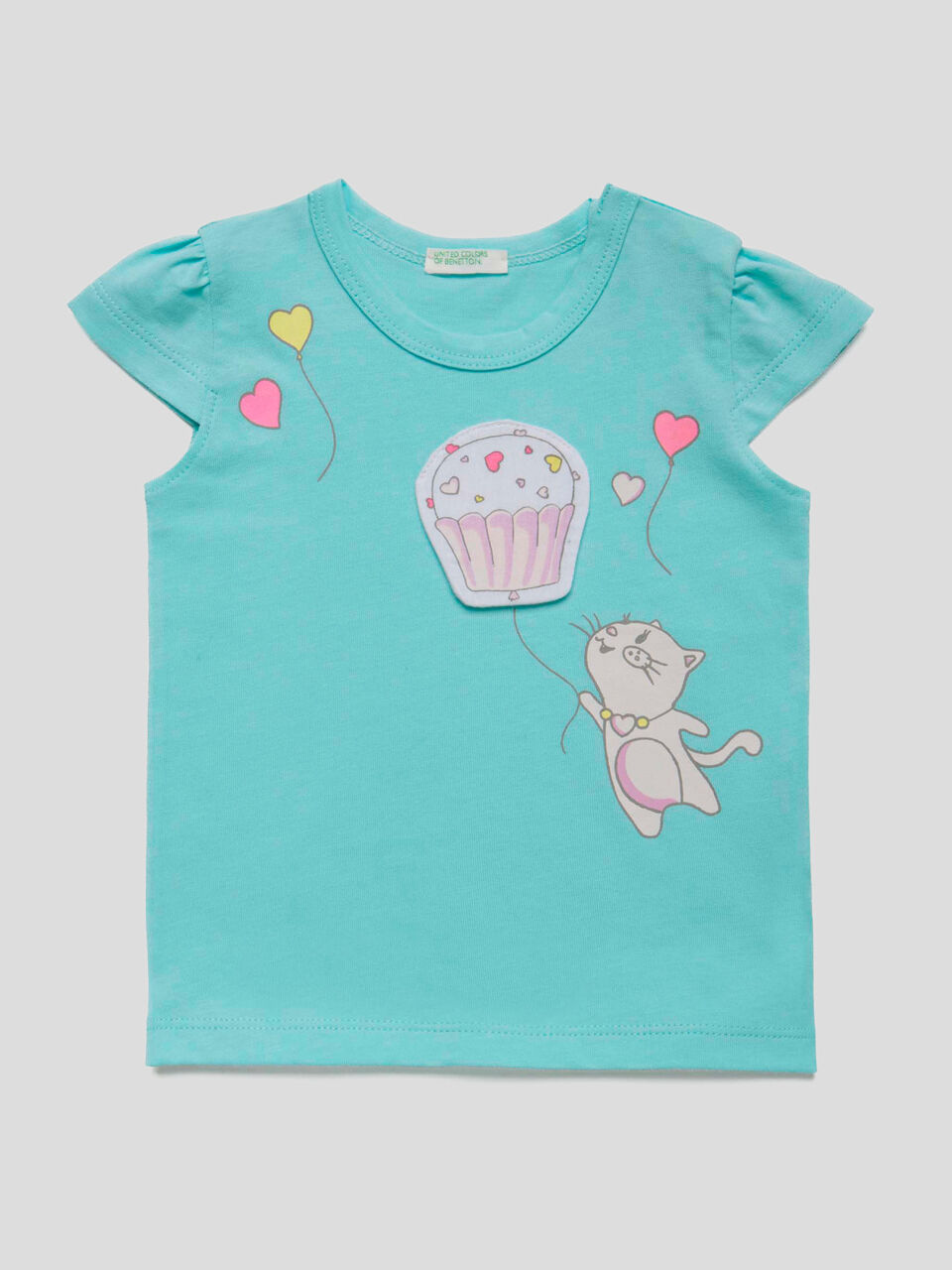 T-shirt con stampa e patch image number 1