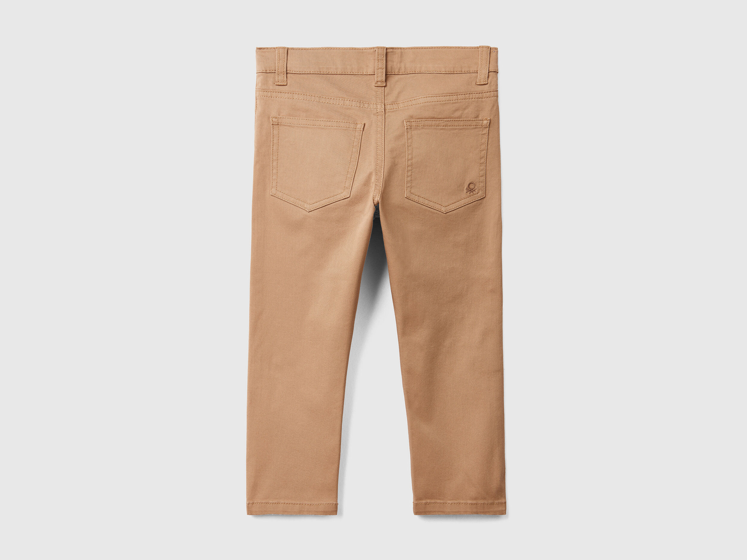 Pantaloni slim fit cinque tasche Cammello Bambino Benetton