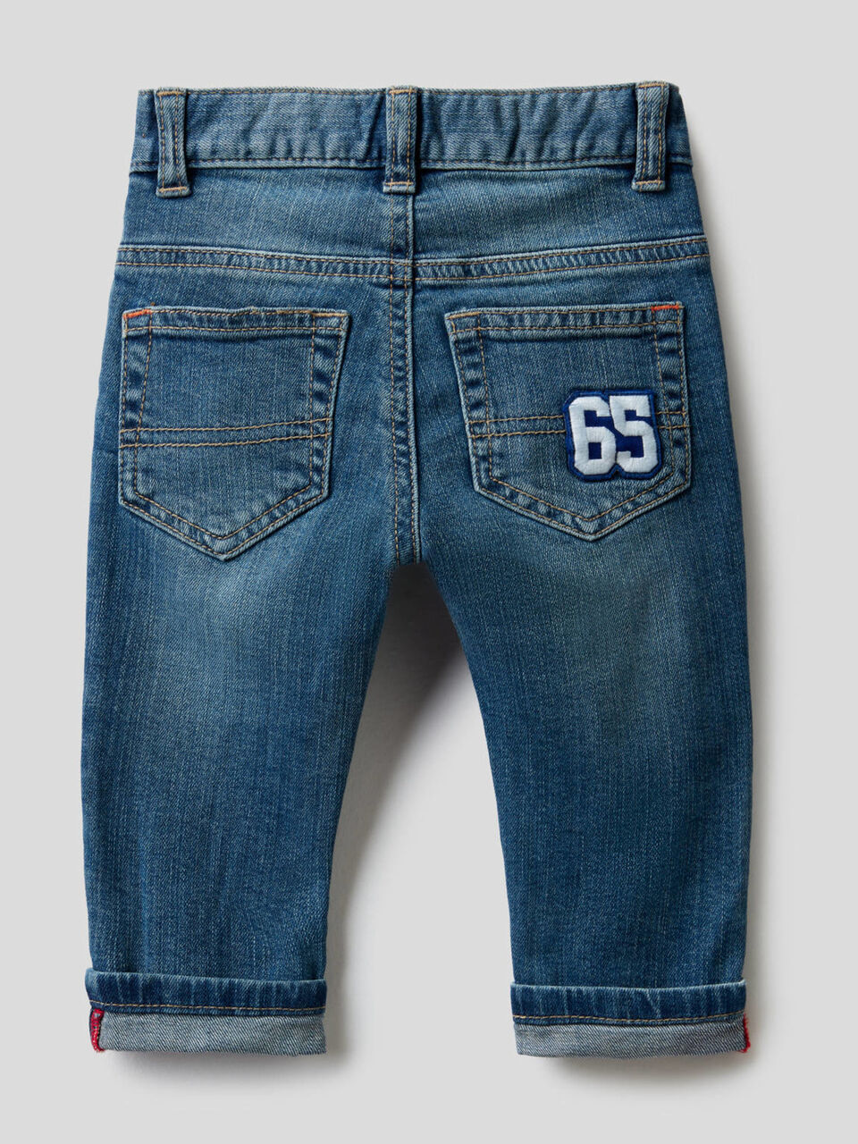 Jeans cinque tasche con patch image number 2