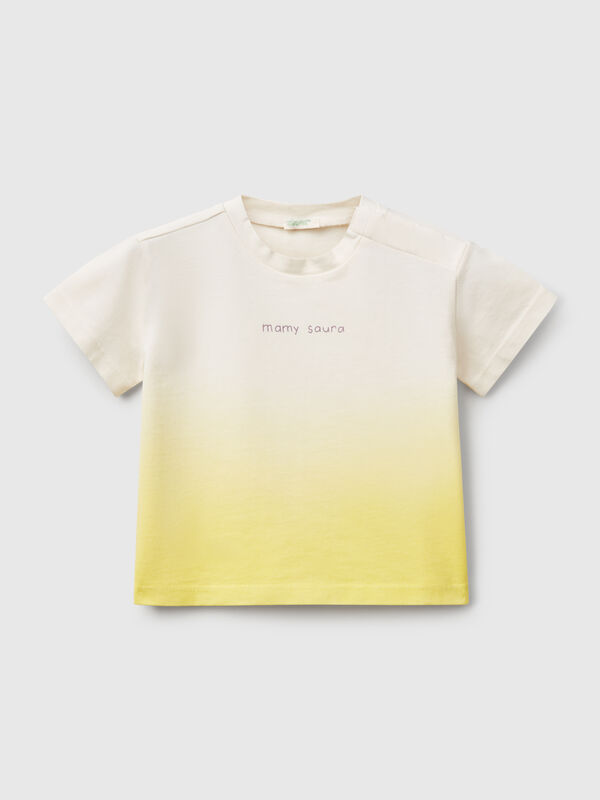 Maglietta dip-dye con stampa Baby