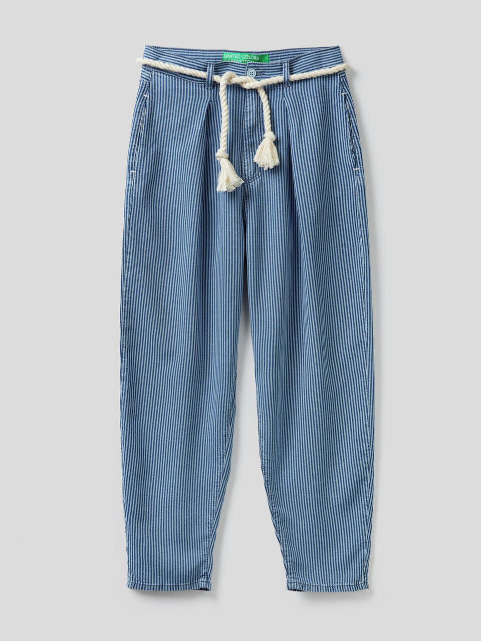 Pantaloni carrot fit a righe image number 1
