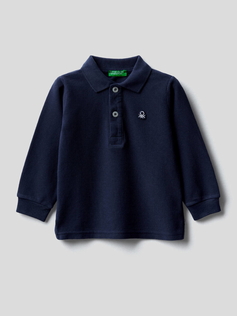 Polo manica lunga in cotone biologico image number 1