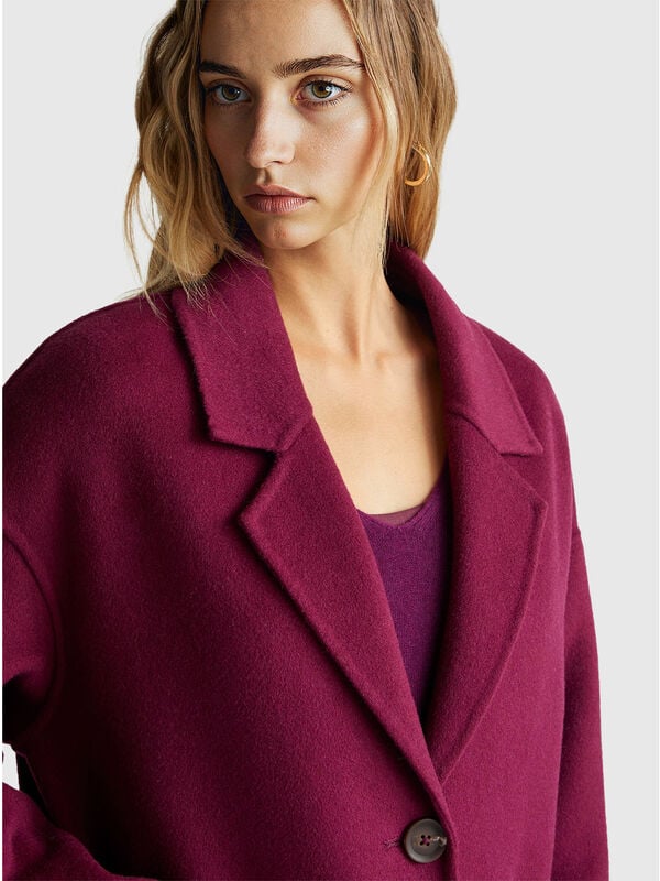 Cappotto midi in misto lana Donna