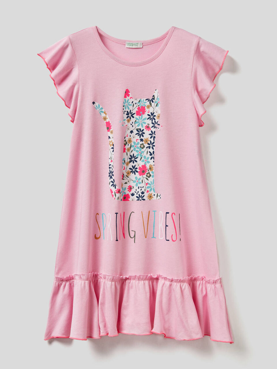Camicia da notte con stampa glitter image number 1