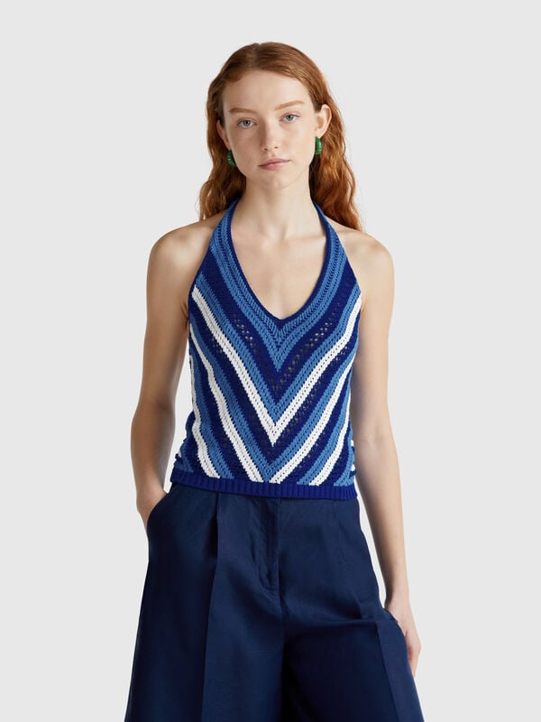 Top a righe crochet Donna