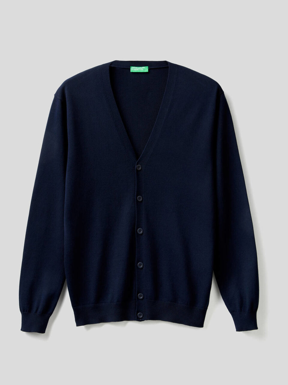 Cardigan 100% cotone con scollo a V image number 1