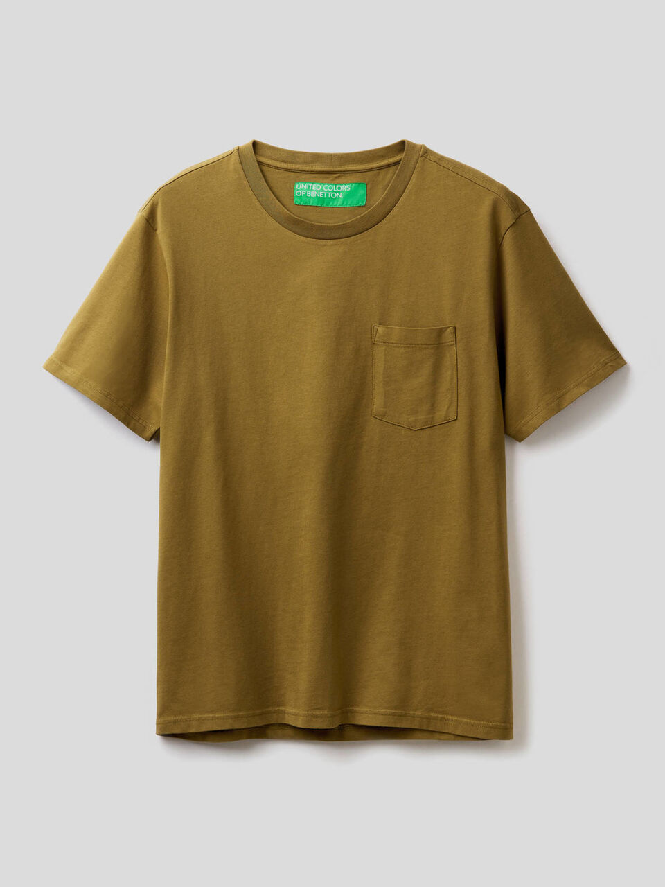 T-shirt 100% cotone con taschino image number 1