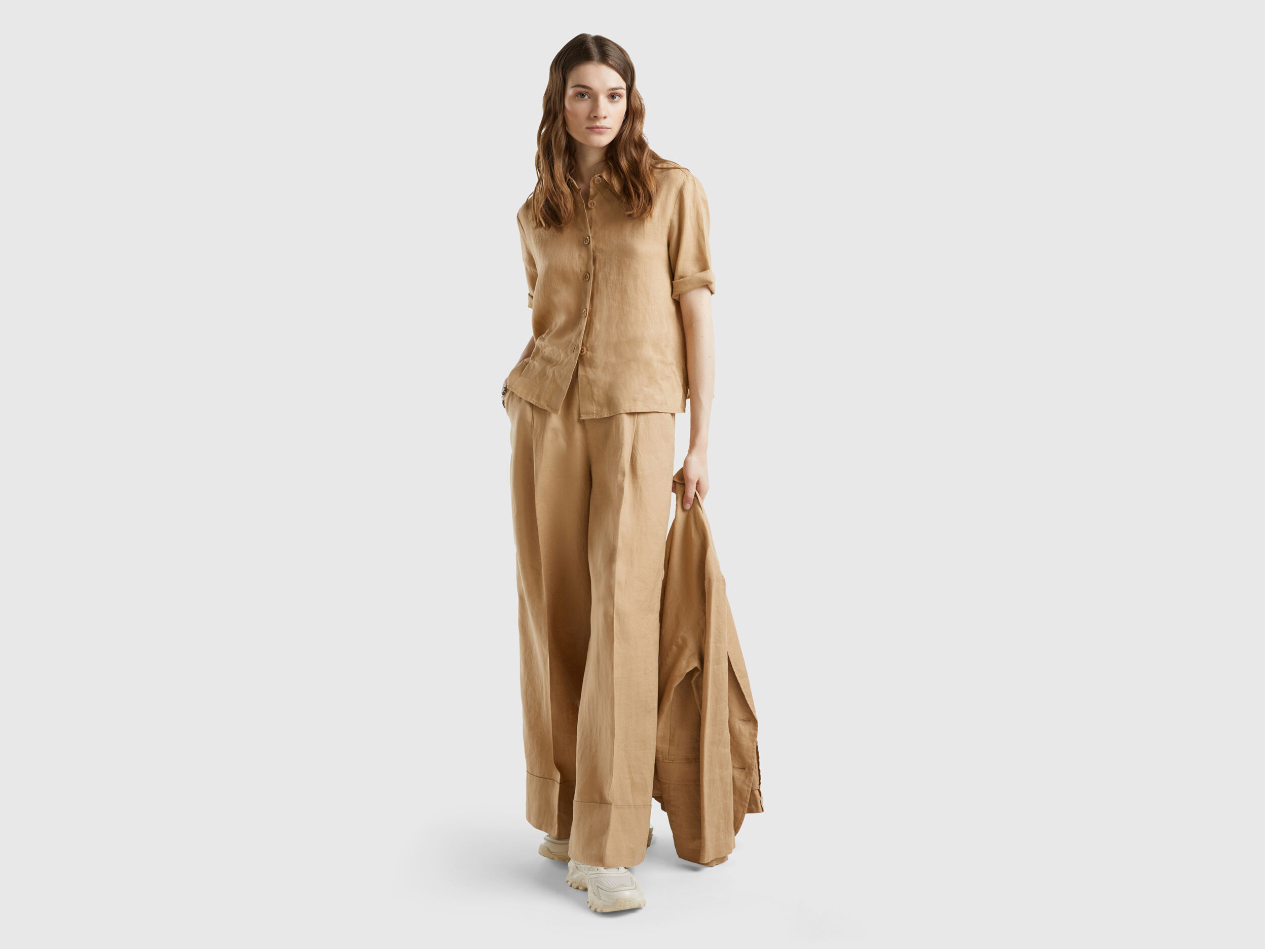 Pantaloni di lino benetton top