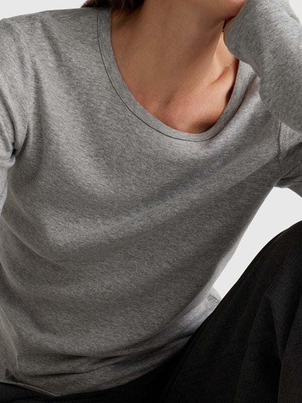 T-shirt manica lunga 100% cotone Donna