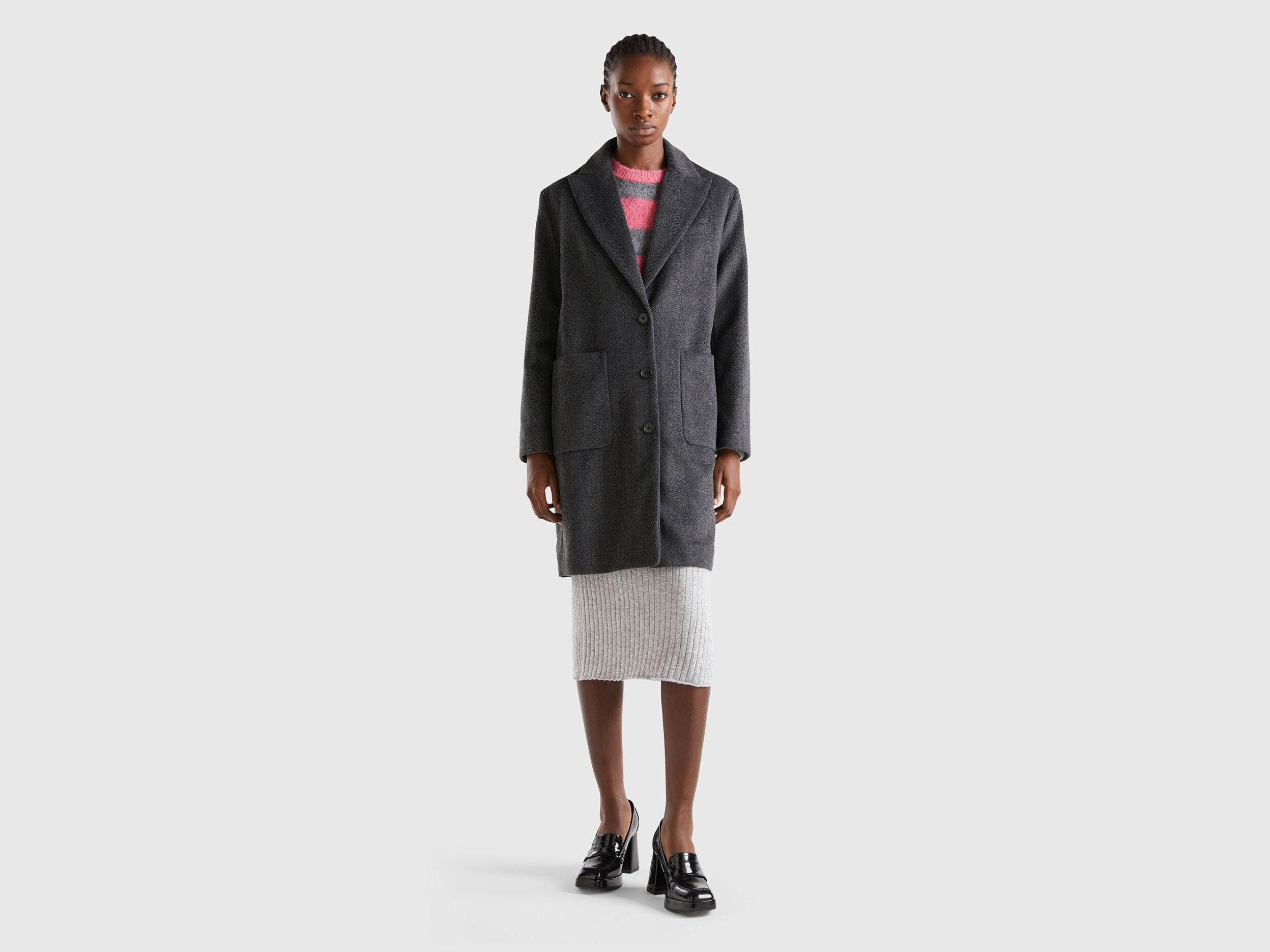 Cappotto corto in misto lana