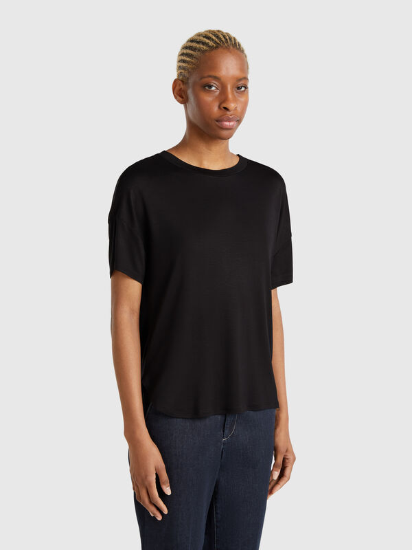 T-shirt slim fit in viscosa stretch Donna