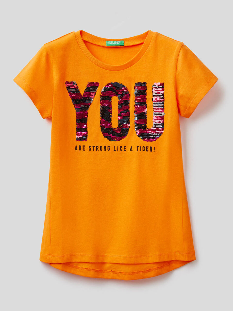 T-shirt in cotone con paillettes image number 1