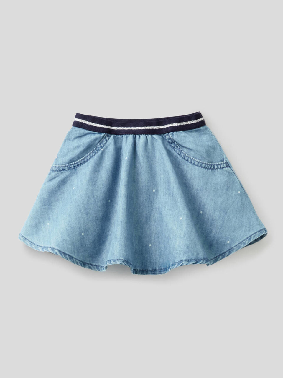 Gonnellina in denim leggero image number 1