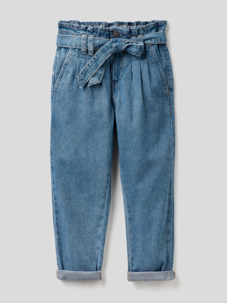 Jeans paperbag in 100% cotone image number 1