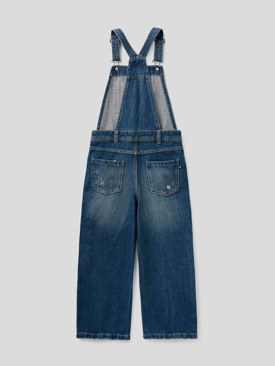 Salopette in jeans 100% cotone image number 2