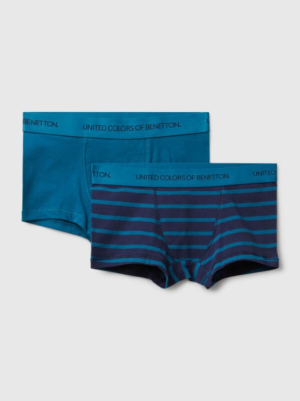 Due boxer in cotone stretch Bambino