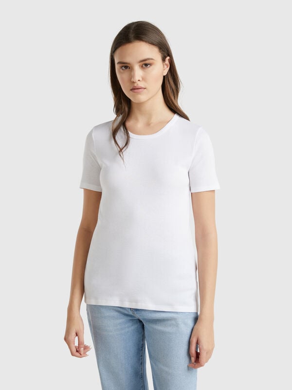 T-shirt in cotone a fibra lunga Donna