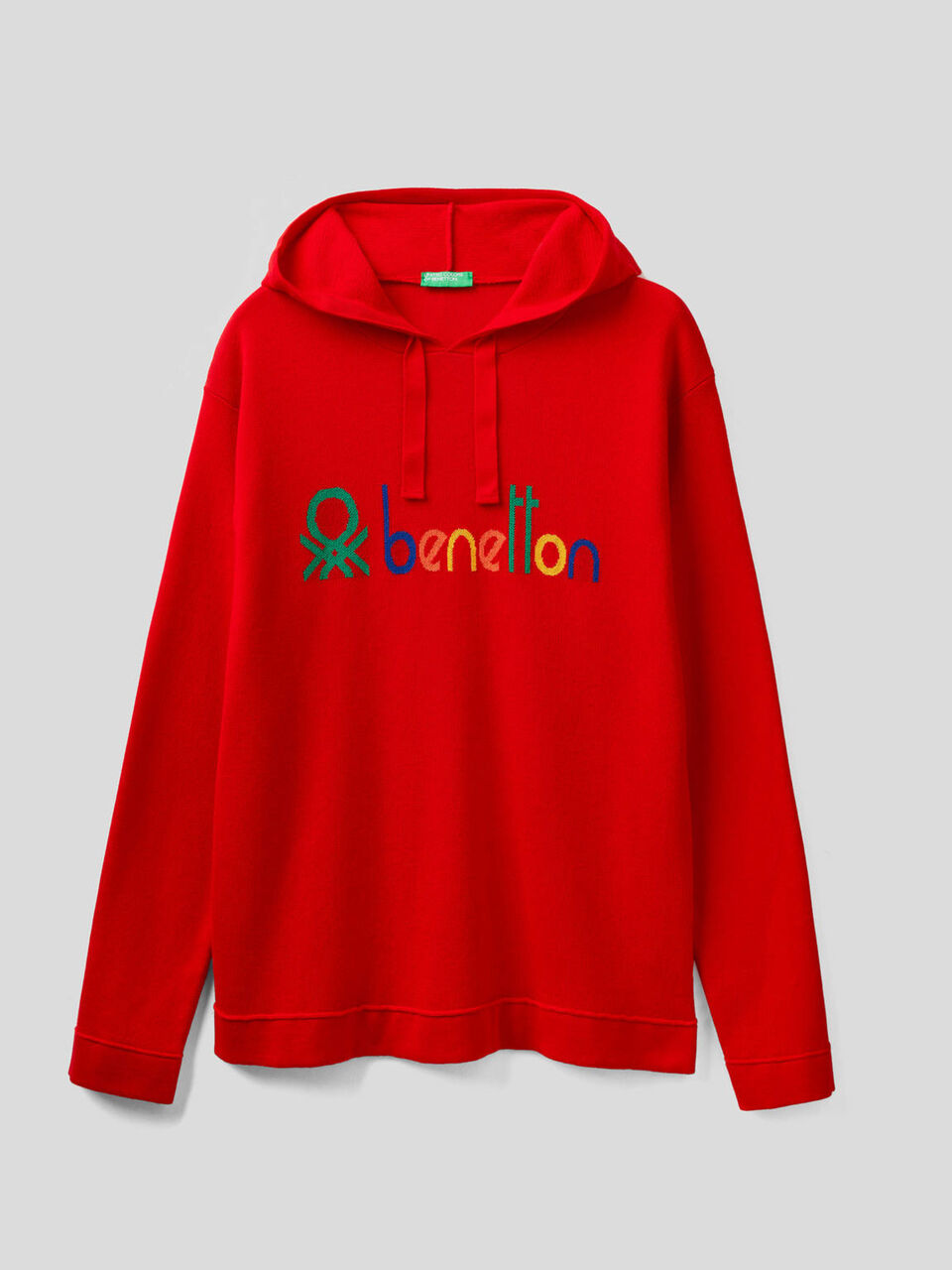 Maglia in cotone tricot con cappuccio image number 1