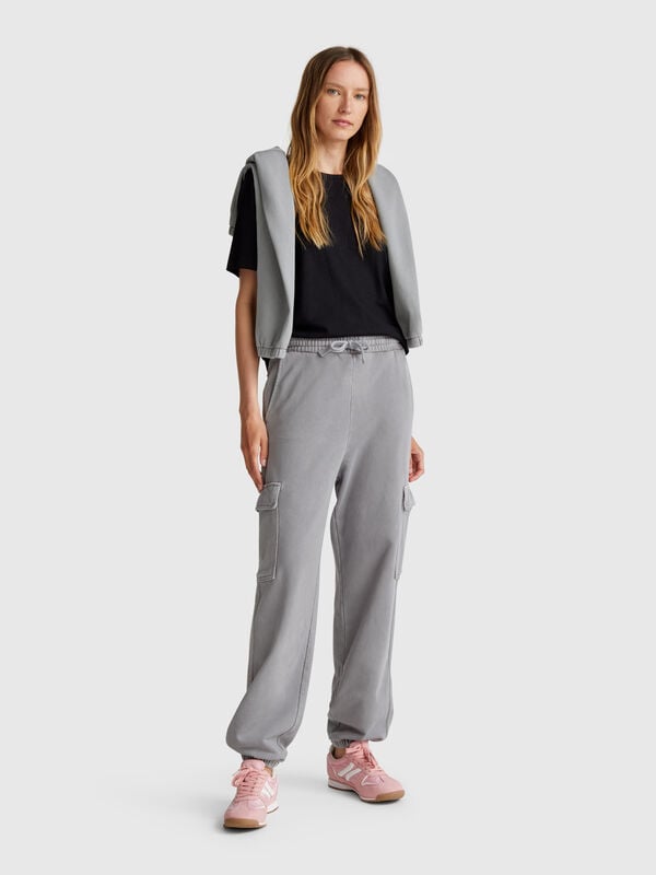Pantaloni cargo in felpa Donna