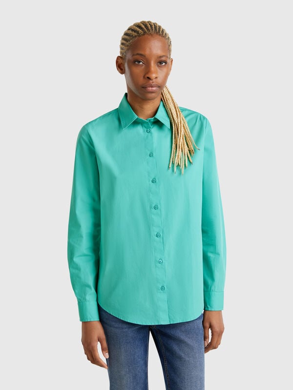 Camicia regular fit in cotone Donna