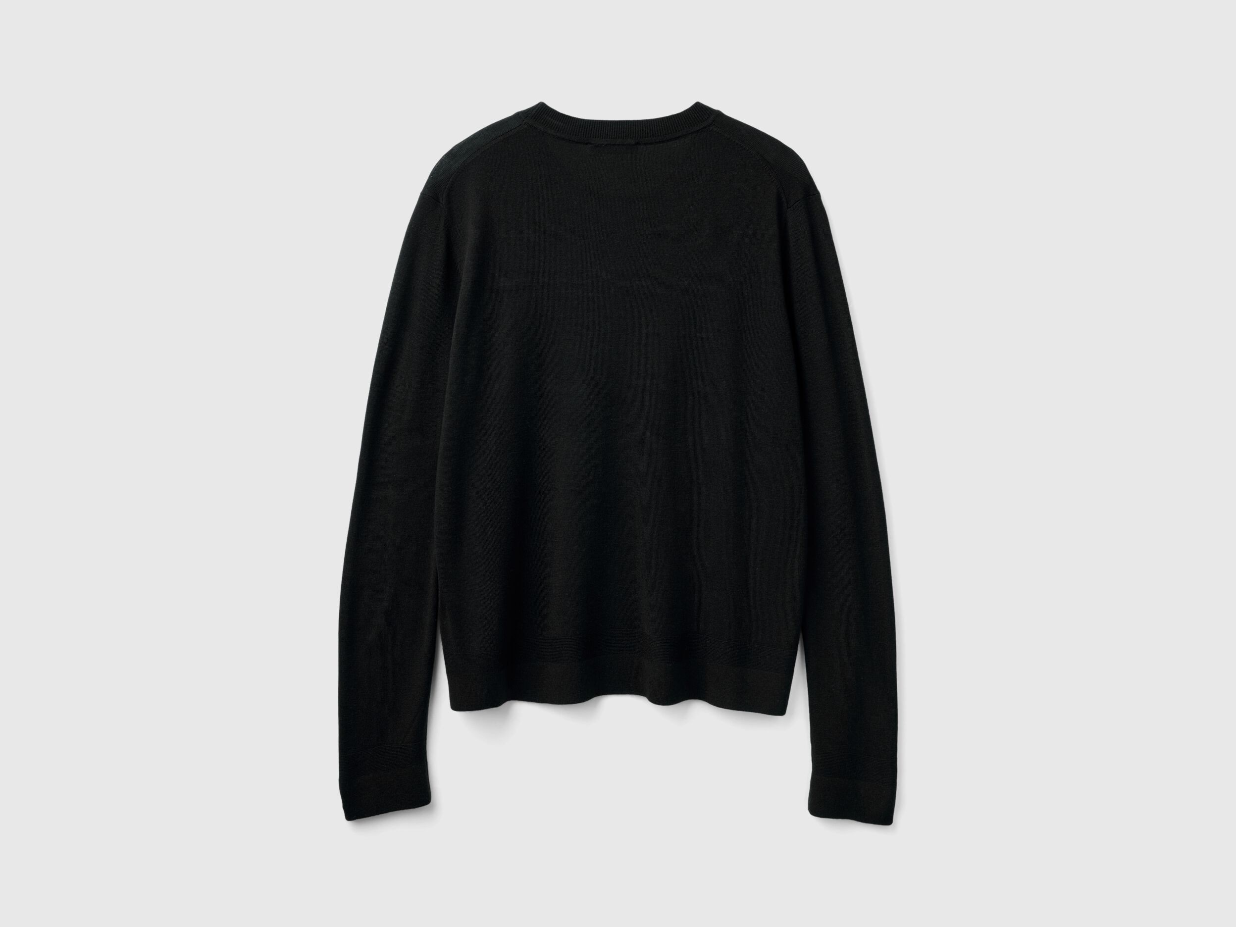 Maglia manica lunga in misto seta Nero Benetton