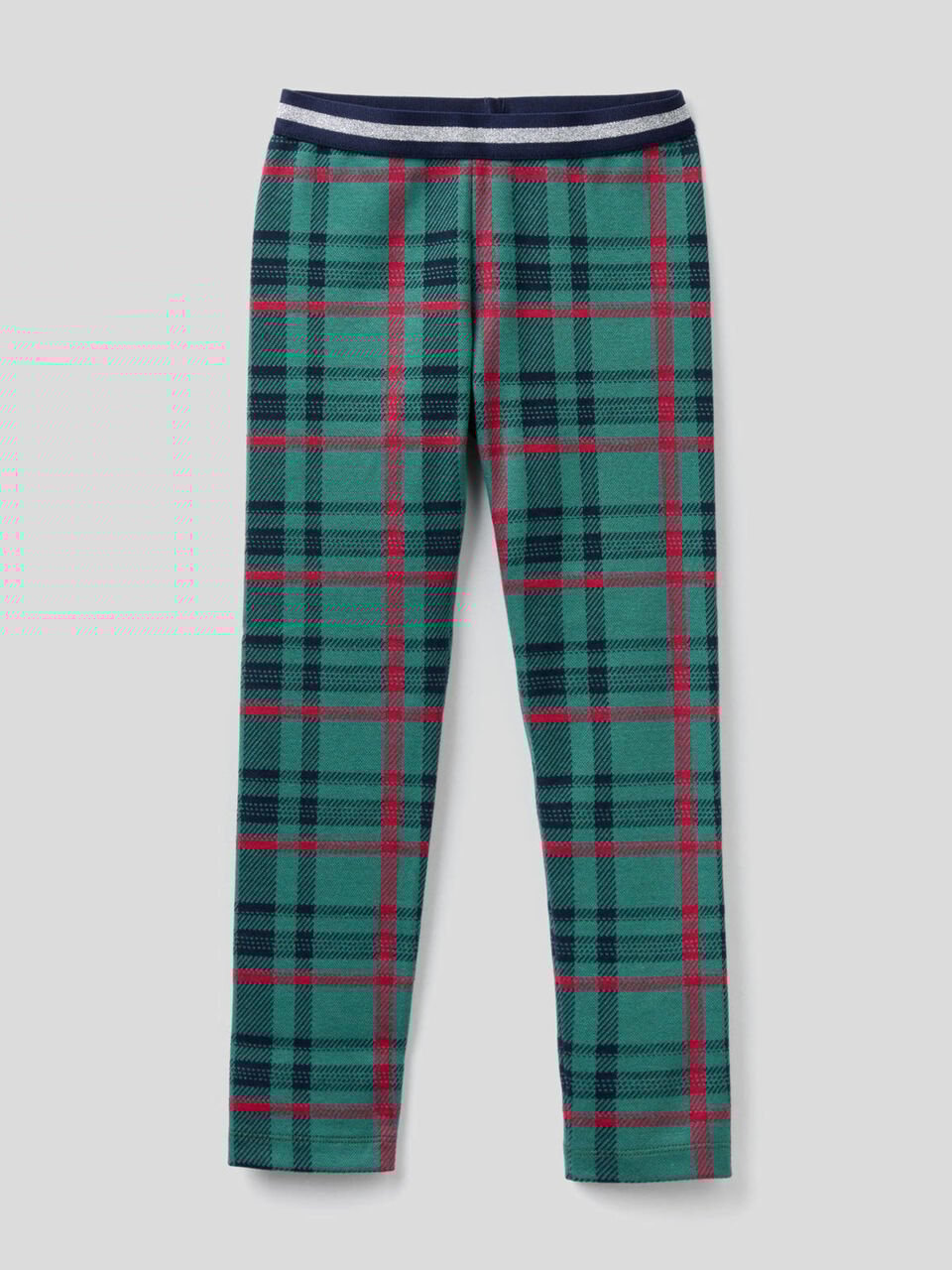 Leggings a quadri elasticizzati image number 1