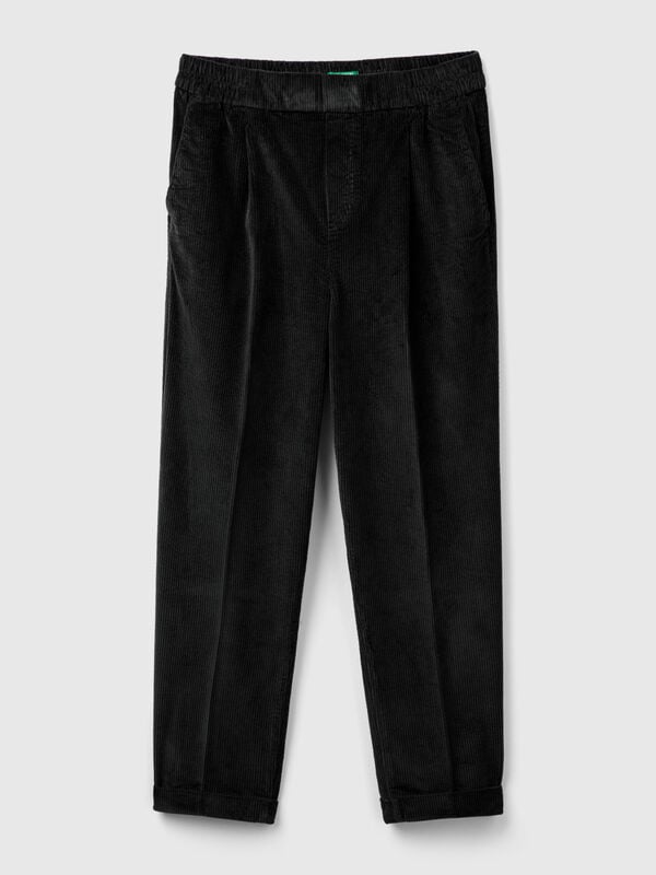 Chino in velluto con vita elasticizzata Chino in velluto con vita elasticizzata Donna