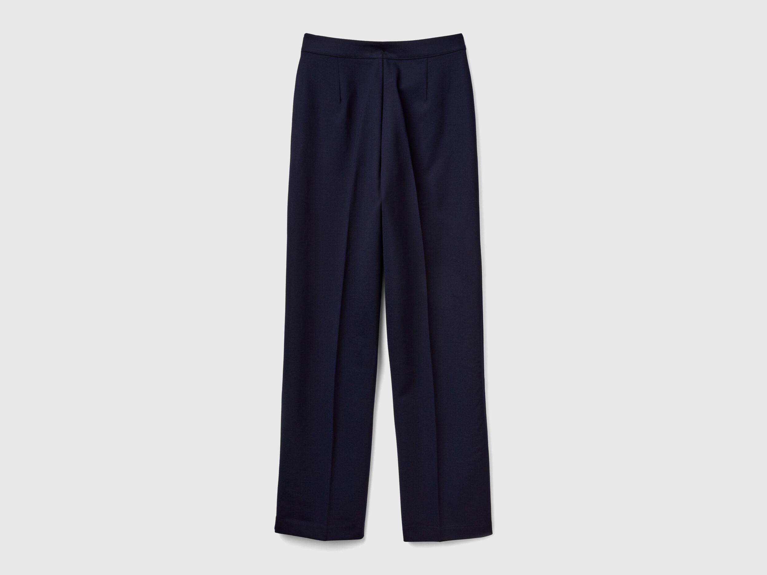 Pantaloni classici taglio dritto Blu Scuro Benetton