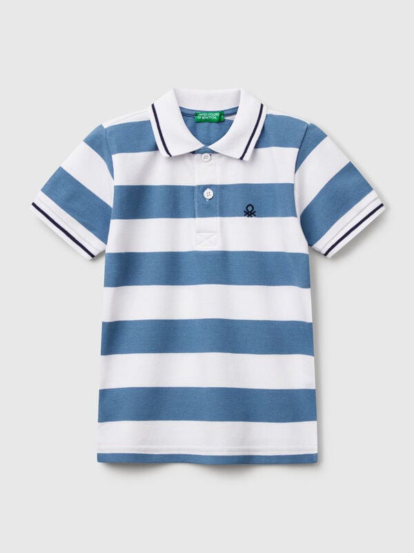 Polo manica corta a righe Bambino