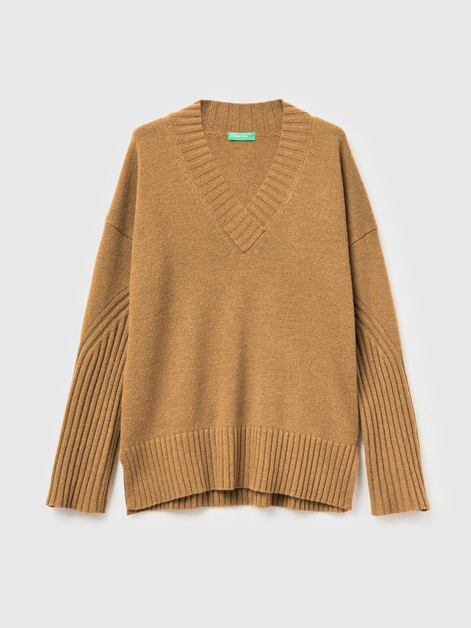 MAGLIA SCOLLO V M/L Donna image number 1