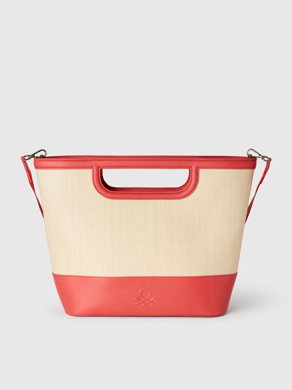 Tote bag grande in rafia Donna