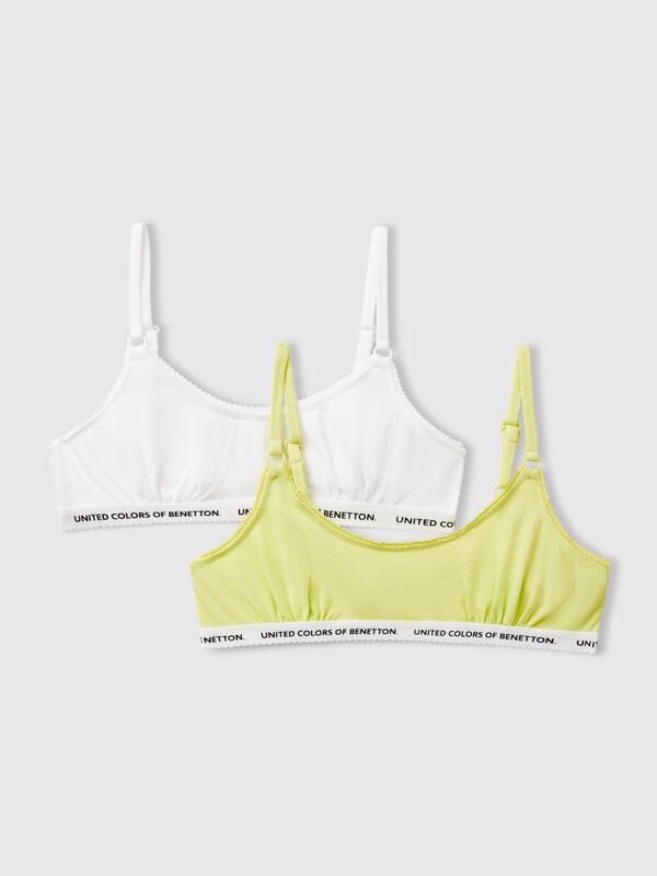 Due brassiere in cotone elasticizzato Bambina
