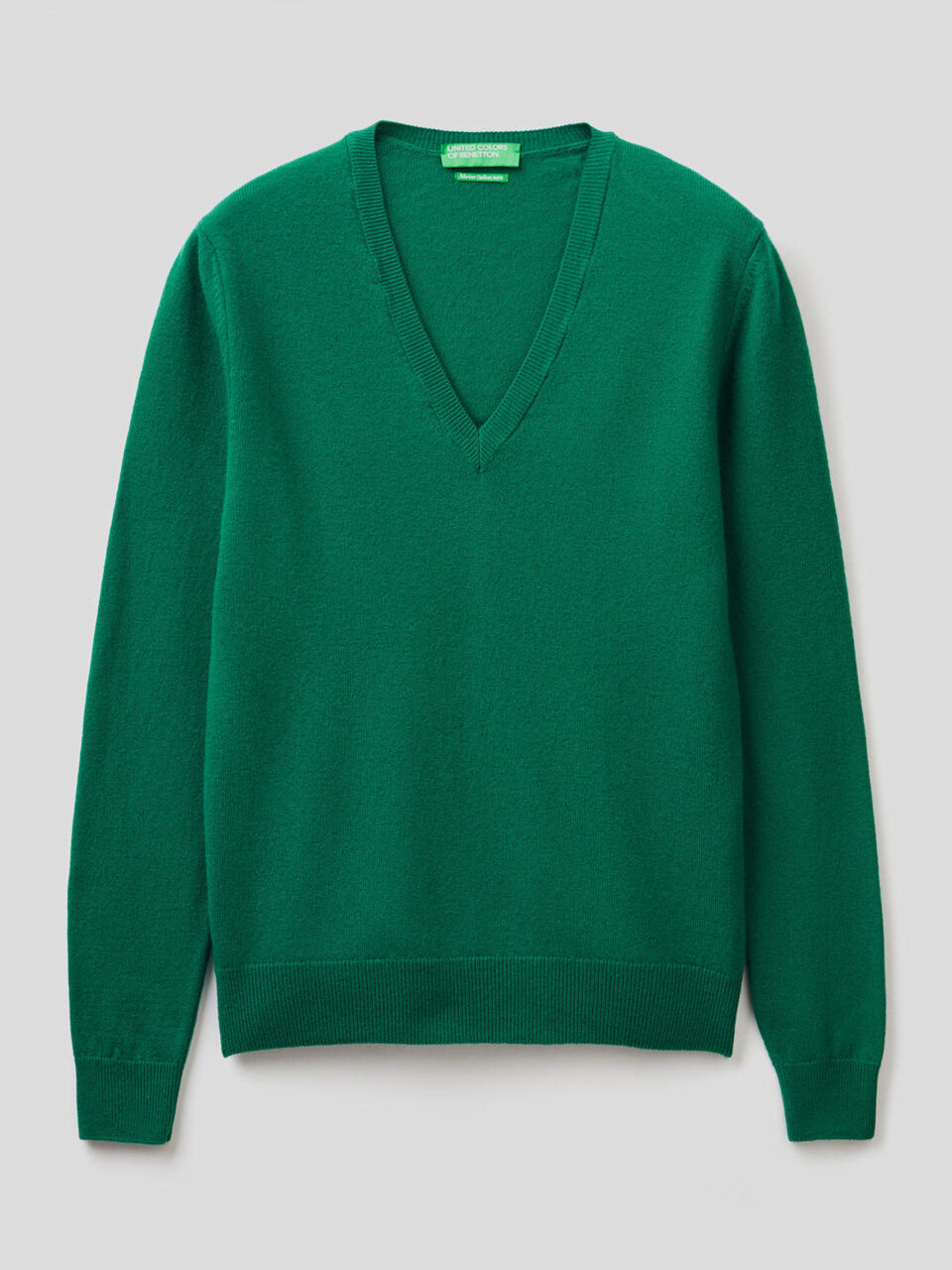 Maglia con scollo a V in pura lana vergine image number 1