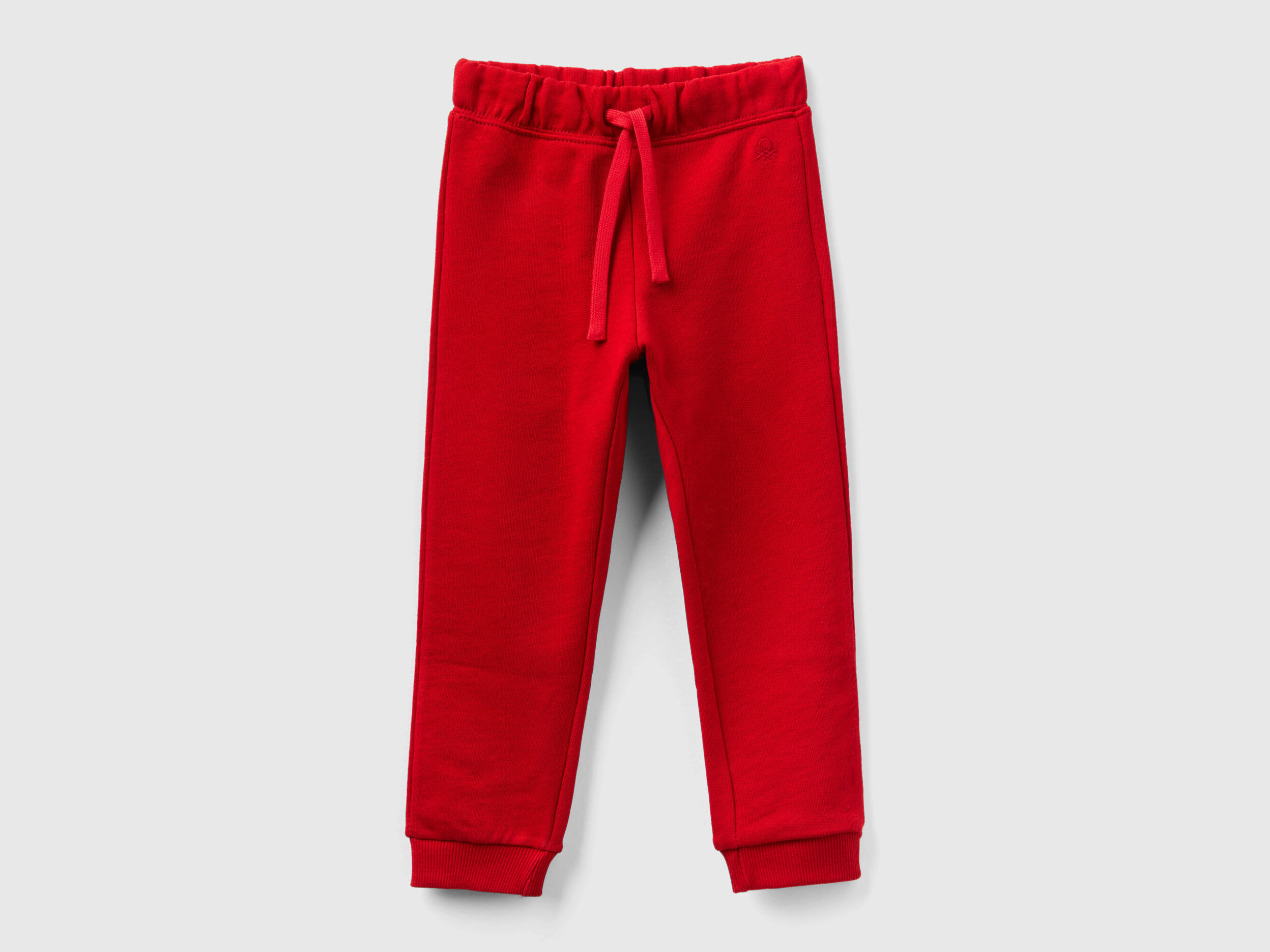 Pantaloni in felpa di cotone bio Rosso Bambina Benetton
