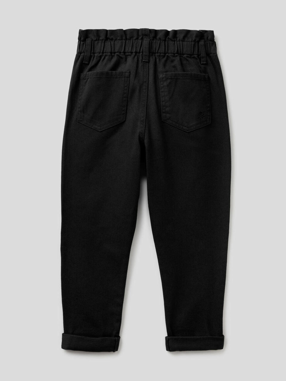 Pantaloni paperbag in cotone bio image number 2