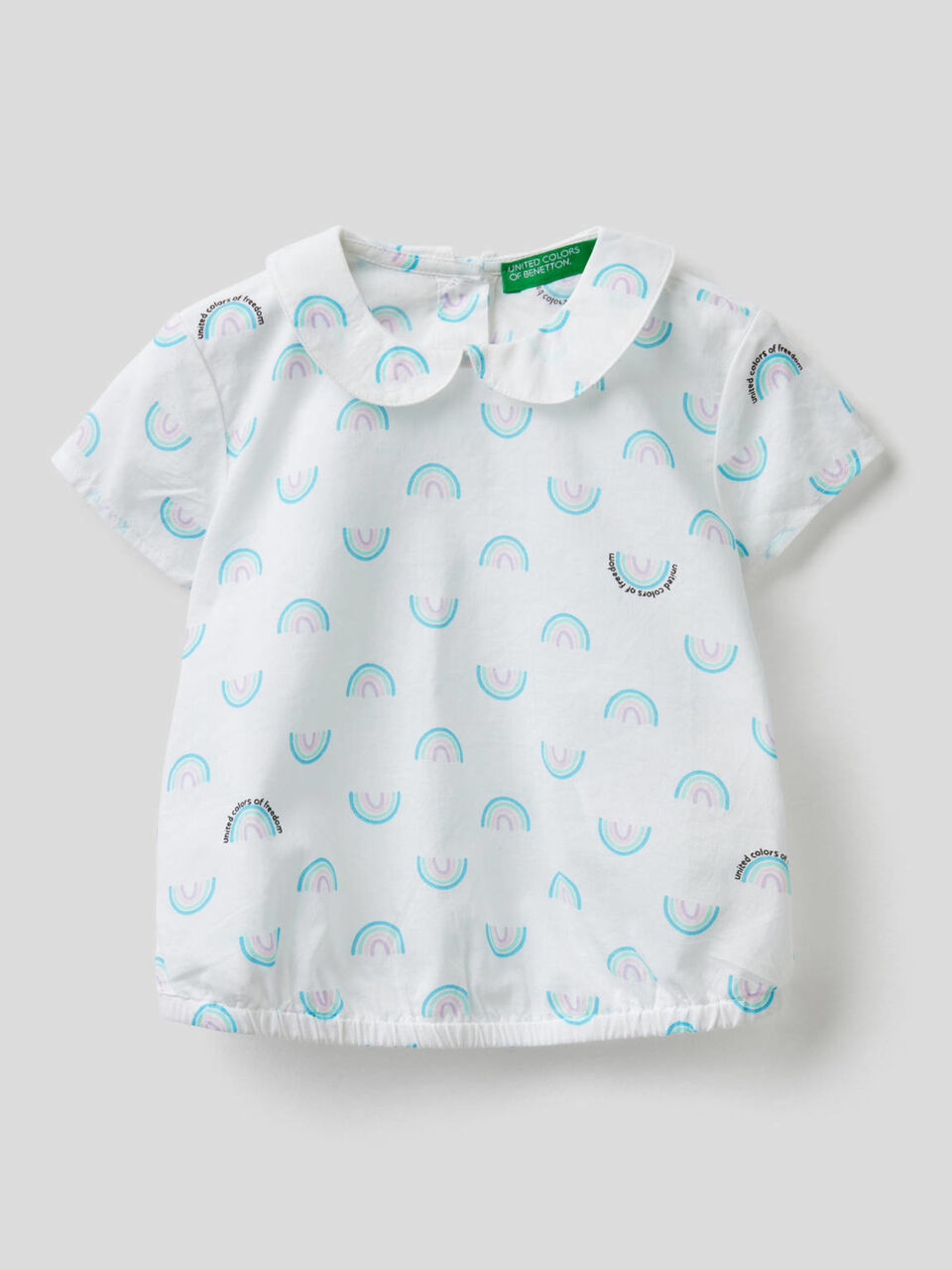Blusa stampata in puro cotone image number 1