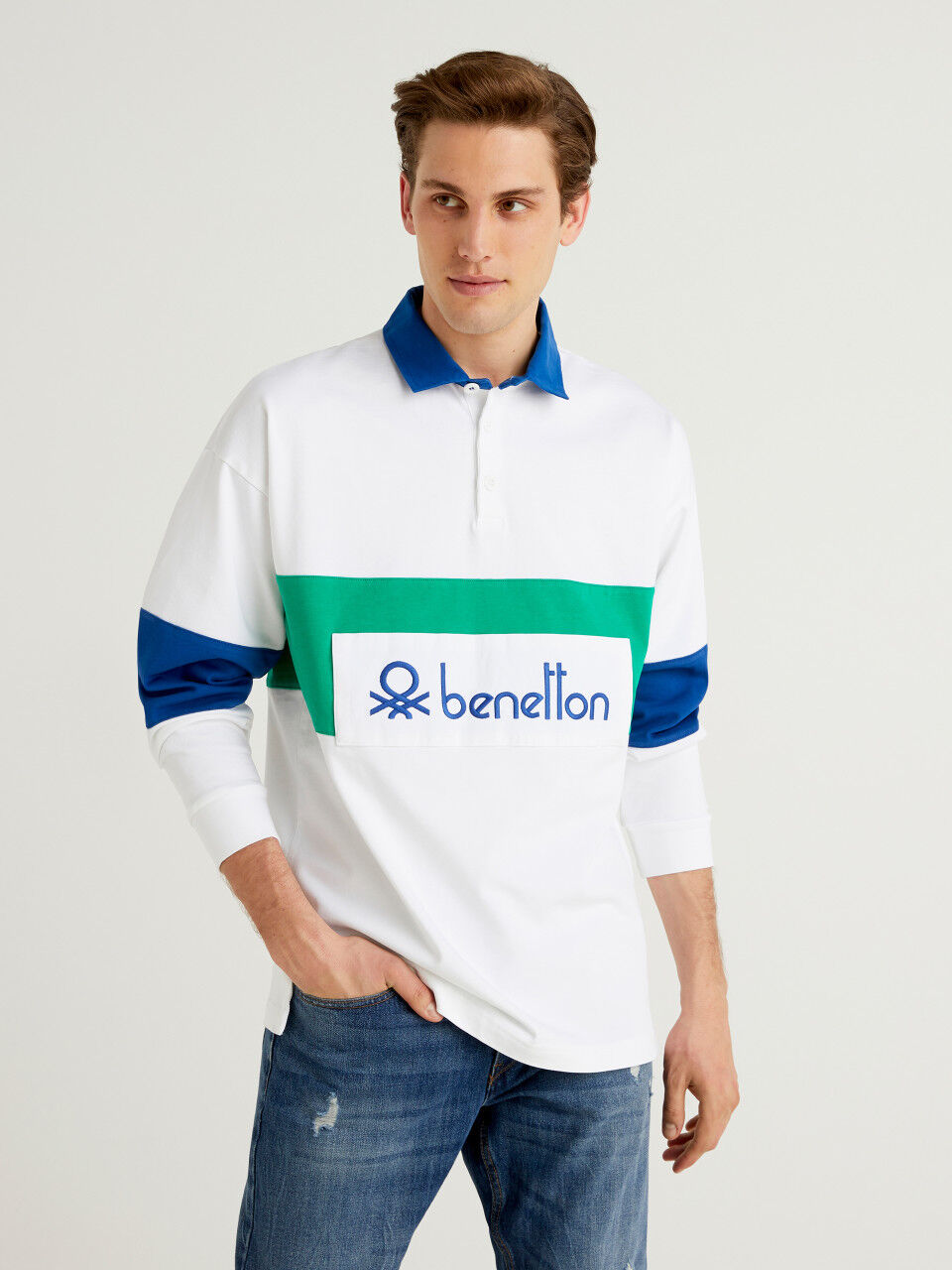 polo manica lunga benetton