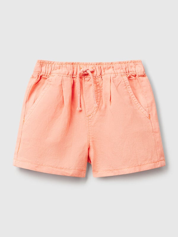 Shorts in misto lino Baby