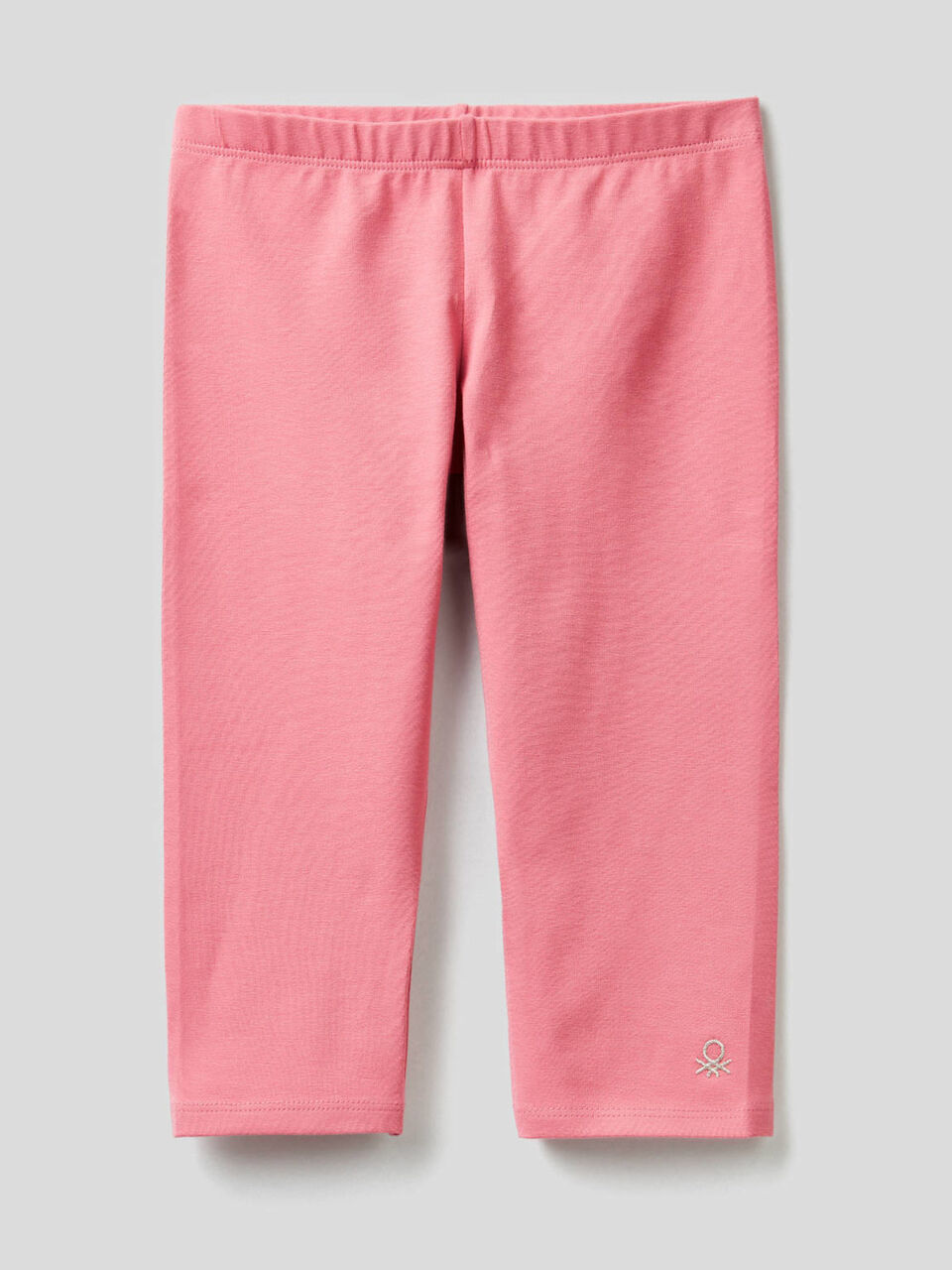Leggings a 3/4 in cotone stretch image number 1