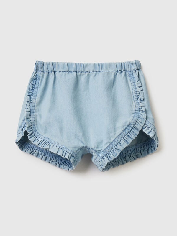 Shorts con rouches Baby