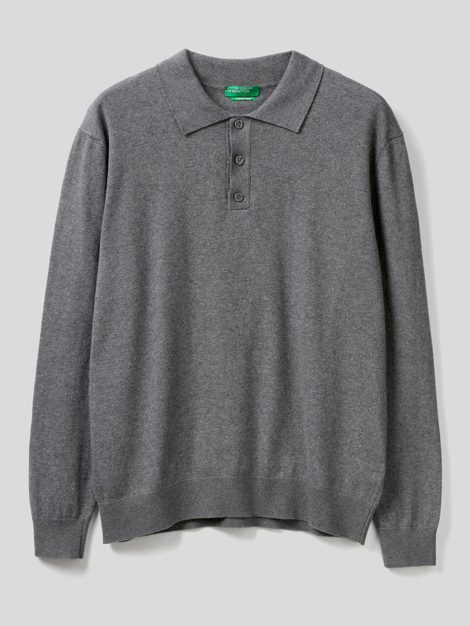 Polo in misto cotone e cashmere image number 1