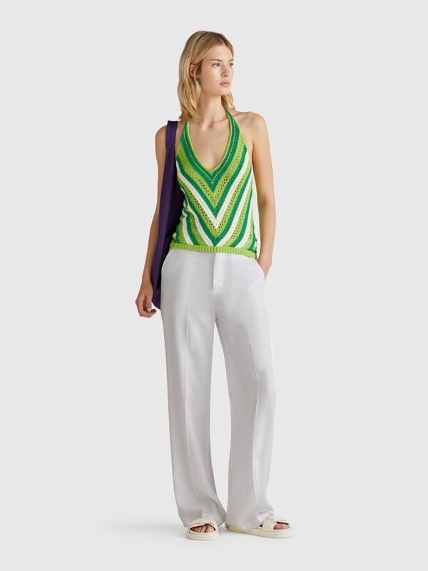 Pantaloni in puro lyocell Donna