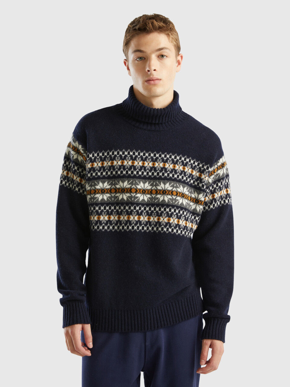 Benetton maglioni outlet collo alto