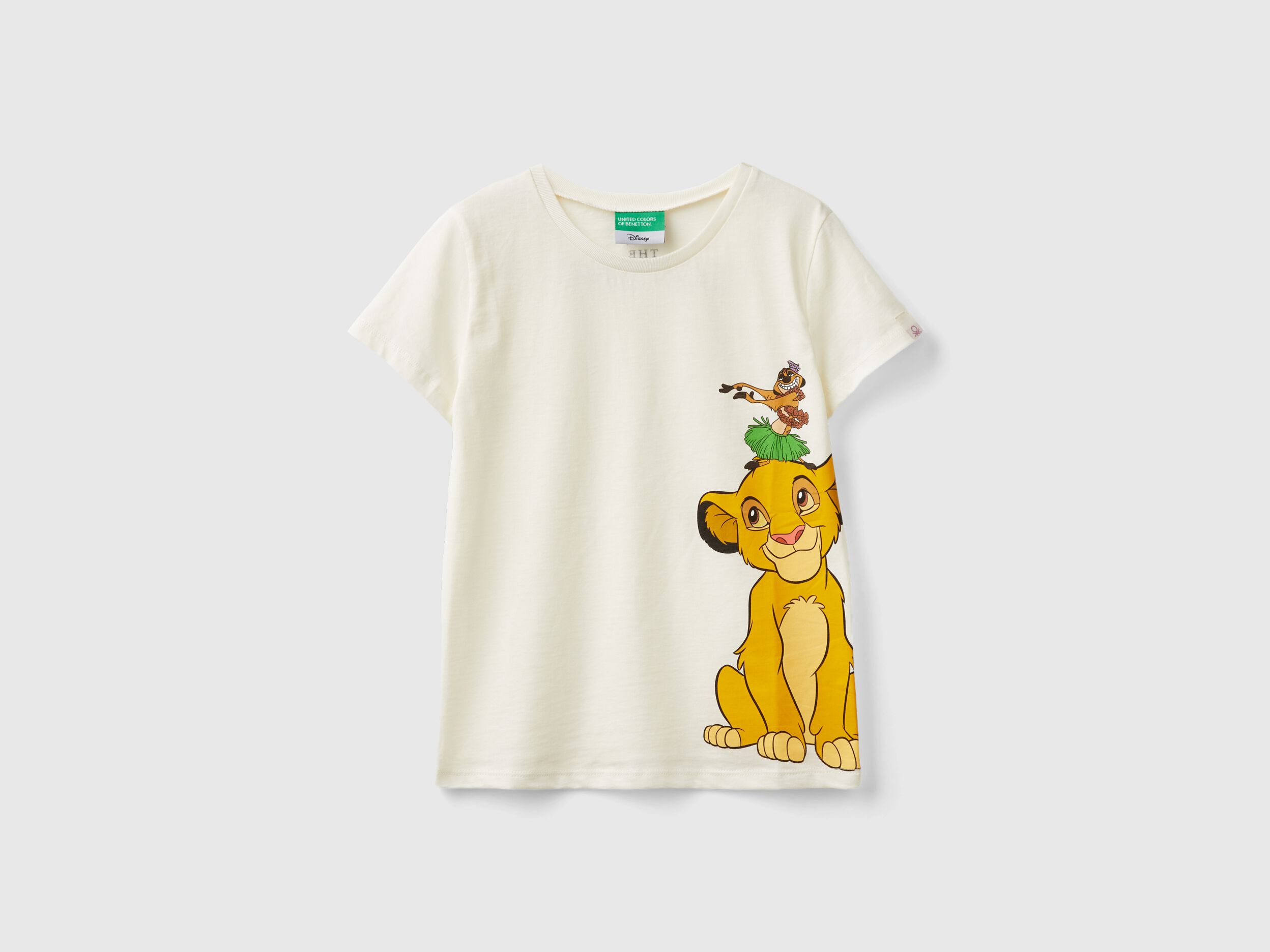 T shirt bianco panna Disney Simba e Timon Bianco Panna Benetton