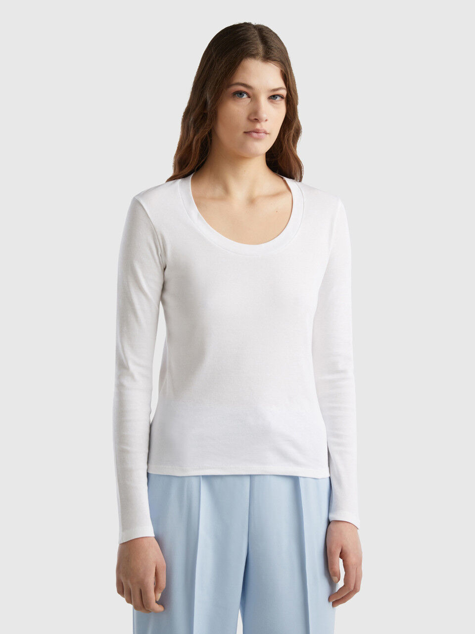 Benetton t hotsell shirt manica lunga