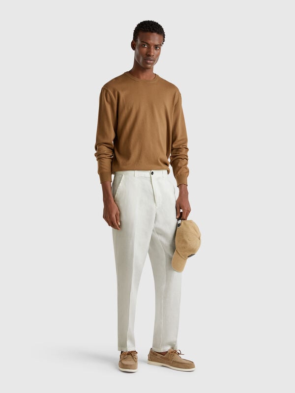 Chino in puro lino Uomo