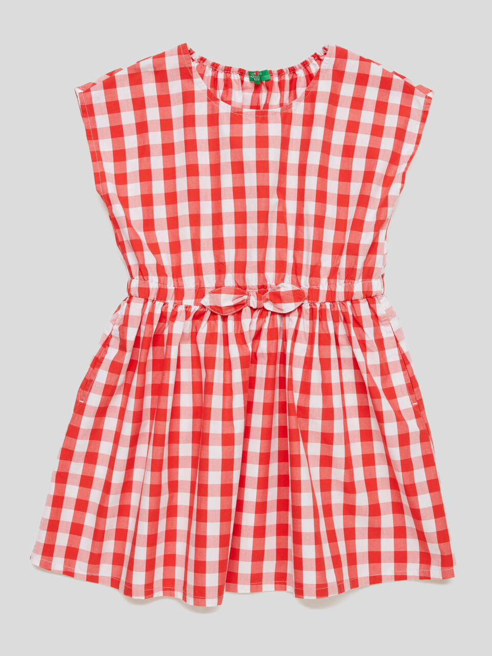Vestito a quadri con fiocco image number 1