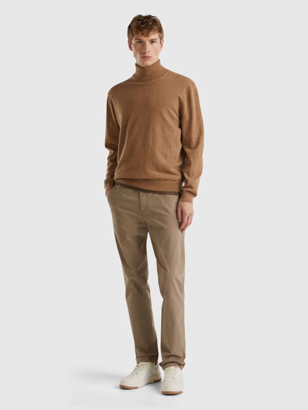 Chino slim fit tortora Uomo