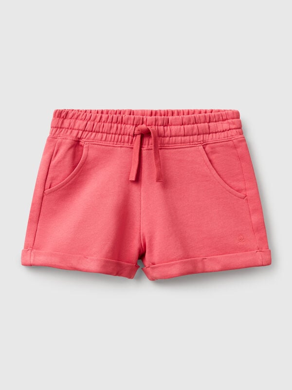 Shorts in felpa 100% cotone Bambina