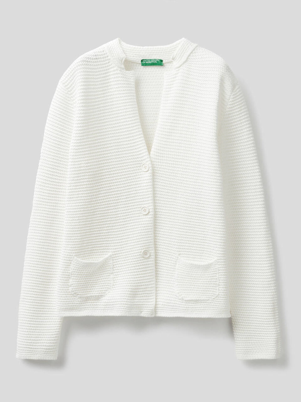 Giacca in maglia 100% cotone image number 1